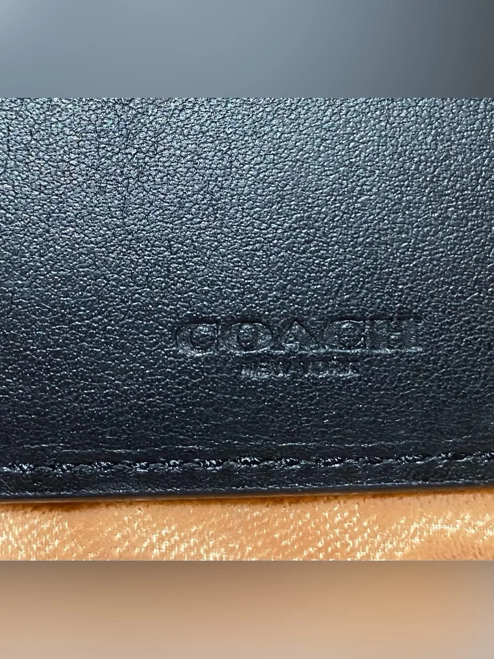 Coach Bifold Perforated Leather Wallet ~ Chalk/Black